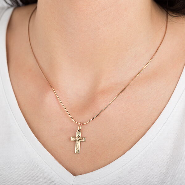 Золотой крестик православный