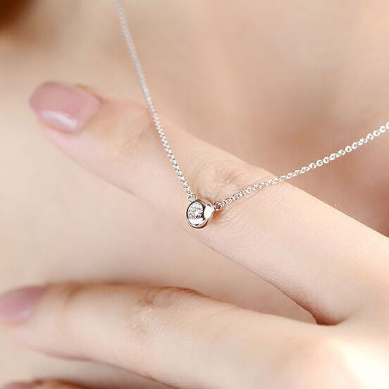 Кольє з діамантом в білому кольорі з платини 039216 детальне зображення ювелірного виробу Кольє з діамантом в білому кольорі з платини 039216 детальне зображення ювелірного виробу