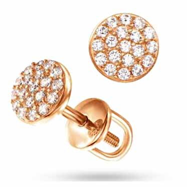 Серьги с красного золота с фианитами 038551 детальное изображение ювелирного изделия Золотые серьги с фианитом Серьги с красного золота с фианитами 038551 детальное изображение ювелирного изделия Золотые серьги с фианитом