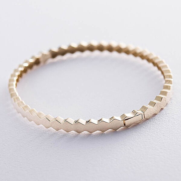 Жесткий золотой браслет Twins 038484 детальное изображение ювелирного изделия Жесткие браслеты из золота Жесткий золотой браслет Twins 038484 детальное изображение ювелирного изделия Жесткие браслеты из золота