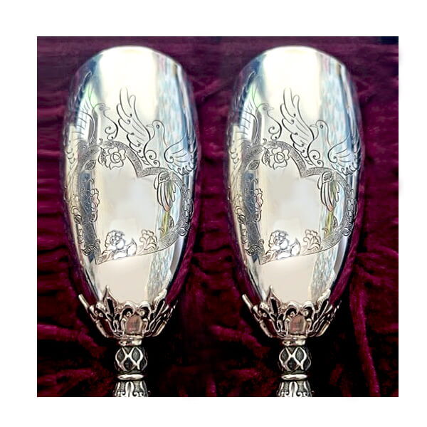 весільні срібні келихи весільні срібні келихи