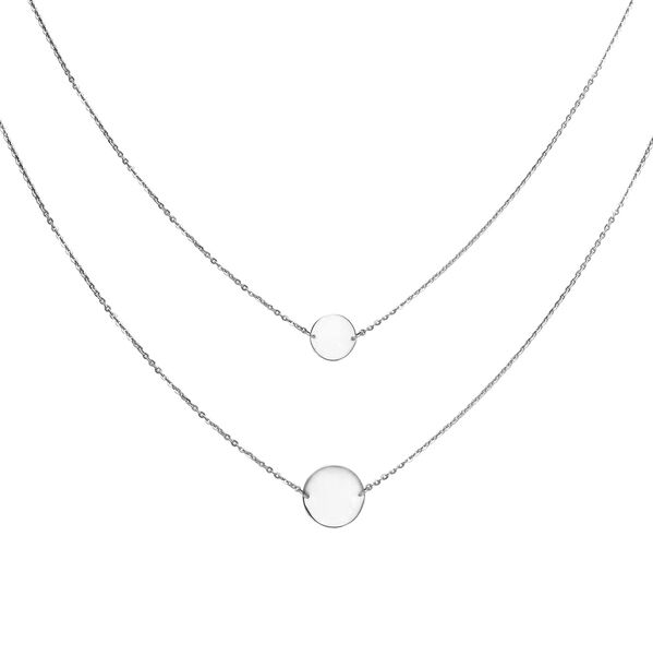 Двойная серебряная цепочка-колье с монетками 037567 детальное изображение ювелирного изделия Серебряные колье Двойная серебряная цепочка-колье с монетками 037567 детальное изображение ювелирного изделия Серебряные колье