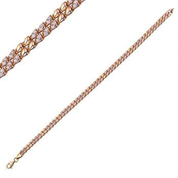 Золотой браслет с фианитами 037243 детальное изображение ювелирного изделия Золотые браслеты с цирконием (фианитами) Золотой браслет с фианитами 037243 детальное изображение ювелирного изделия Золотые браслеты с цирконием (фианитами)