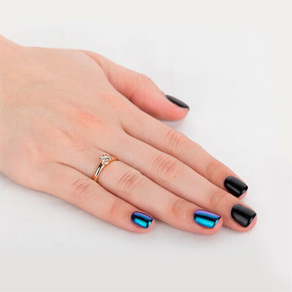 Кільце з червоного золота з діамантом 02466 детальне зображення ювелірного виробу Кільце з червоного золота з діамантом 02466 детальне зображення ювелірного виробу