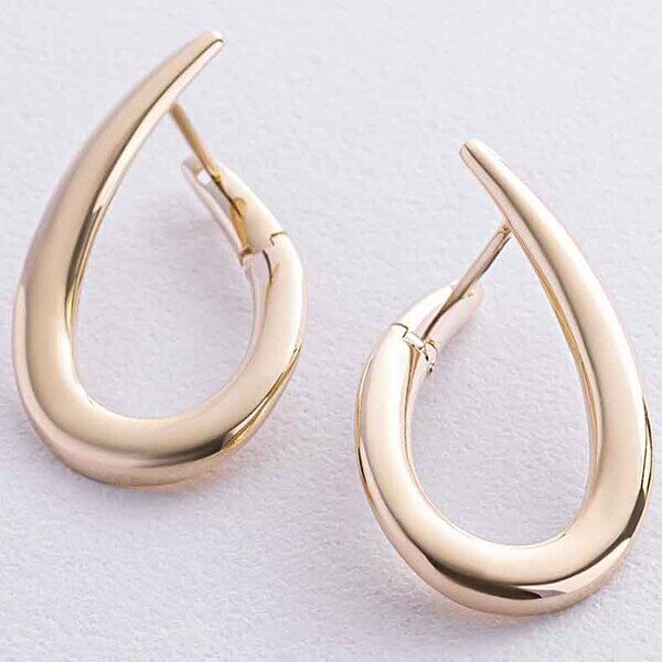 Невероятные серьги в желтом золоте без вставок 039075 детальное изображение ювелирного изделия Золотые серьги без вставок Невероятные серьги в желтом золоте без вставок 039075 детальное изображение ювелирного изделия Золотые серьги без вставок