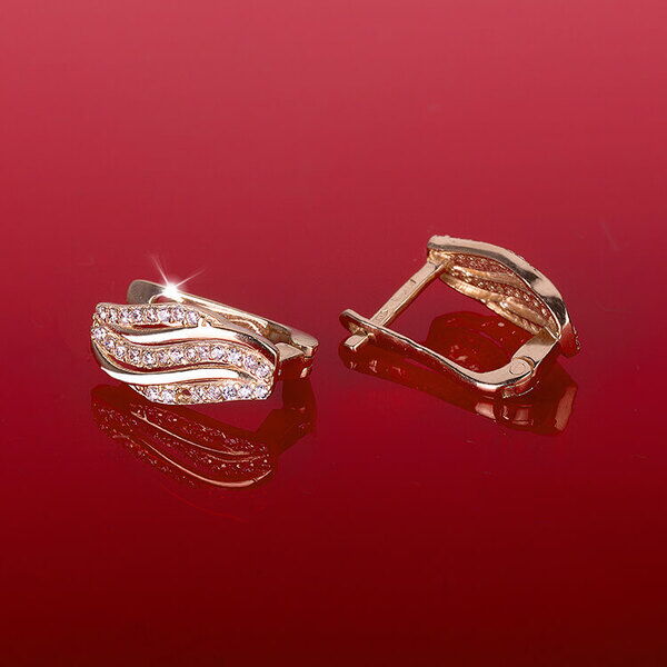 золотые серьги с фианитами фото золотые серьги с фианитами фото