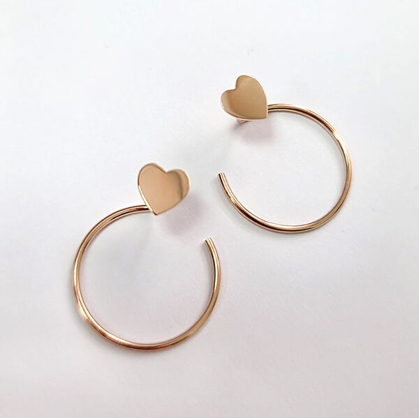 сережки сердечко сережки сердечко