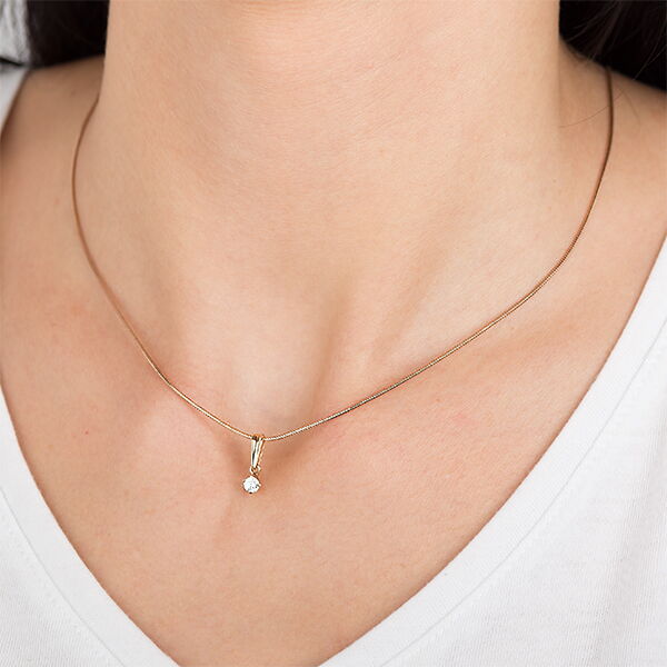 Золотой подвес с цирконием  Золотой подвес с цирконием