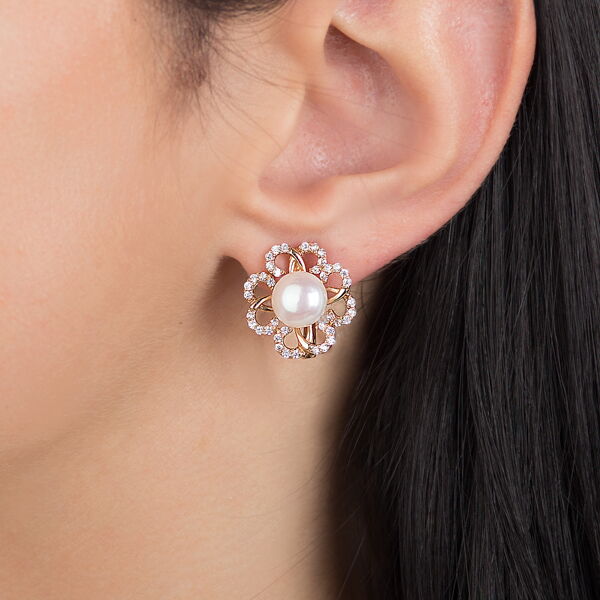 Золоті сережки з перлами 511858 детальне зображення ювелірного виробу