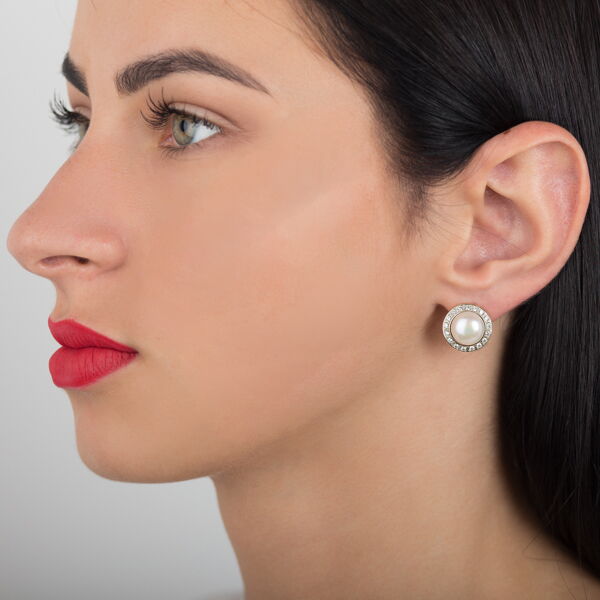 Золоті сережки з перлами 545536 детальне зображення ювелірного виробу