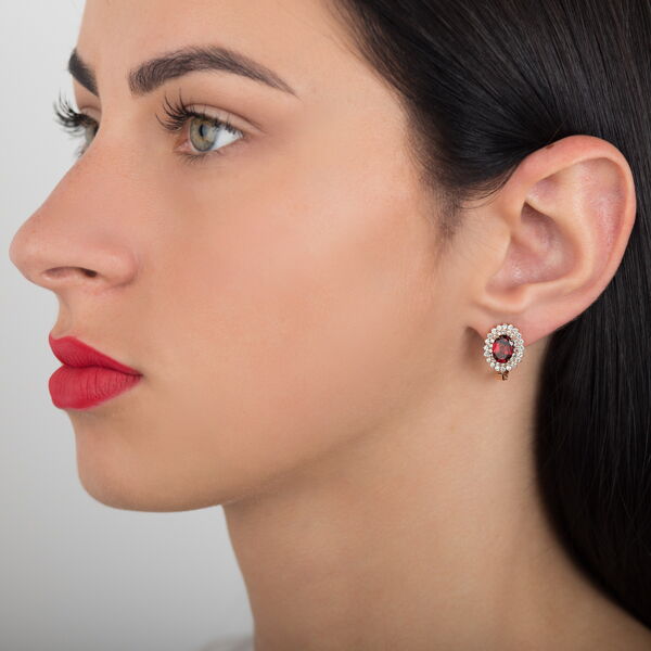 золотые серьги с гранатом золотые серьги с гранатом