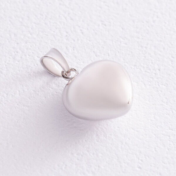 Золотой миниатюрный подвес в белом золоте в форме сердца 585 пробы 037698 детальное изображение ювелирного изделия Золотые подвески сердечка Золотой миниатюрный подвес в белом золоте в форме сердца 585 пробы 037698 детальное изображение ювелирного изделия Золотые подвески сердечка