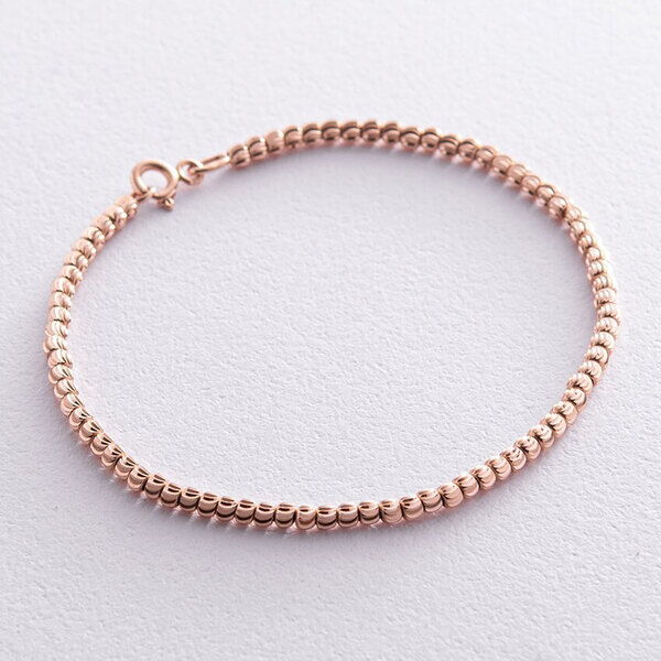 Золотой браслет фантазийного плетения с шариками с алмазной насечкой 037985 детальное изображение ювелирного изделия Женские золотые браслеты Золотой браслет фантазийного плетения с шариками с алмазной насечкой 037985 детальное изображение ювелирного изделия Женские золотые браслеты