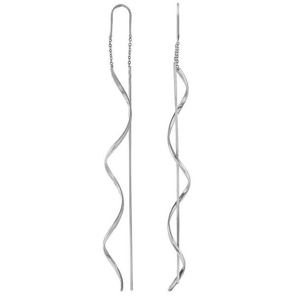 Серебряные серьги-протяжки Спиральки 038024 детальное изображение ювелирного изделия Серебряные серьги без вставок Серебряные серьги-протяжки Спиральки 038024 детальное изображение ювелирного изделия Серебряные серьги без вставок