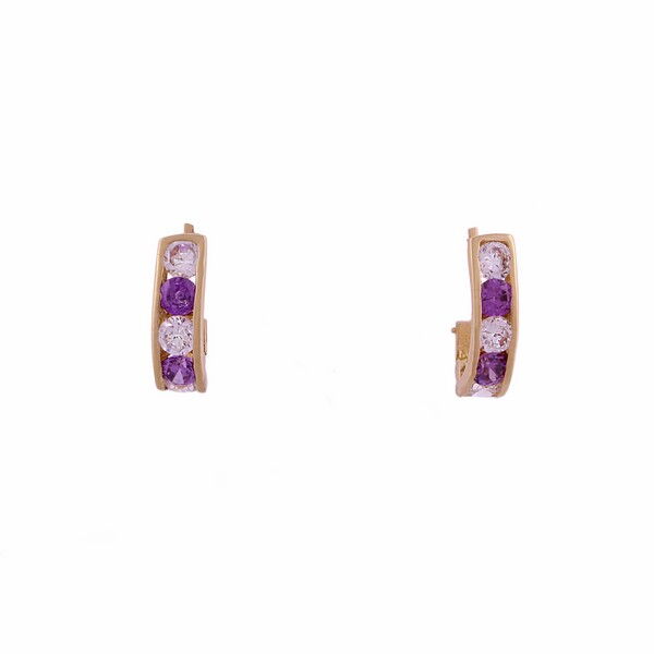 Золотые серьги с цирконием 100309ср детальное изображение ювелирного изделия Серьги с камнями Золотые серьги с цирконием 100309ср детальное изображение ювелирного изделия Серьги с камнями