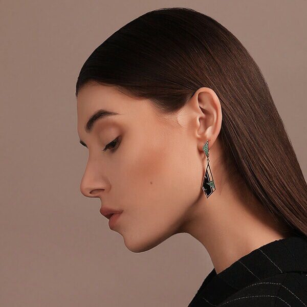 золоті стильні великі сережки золоті стильні великі сережки