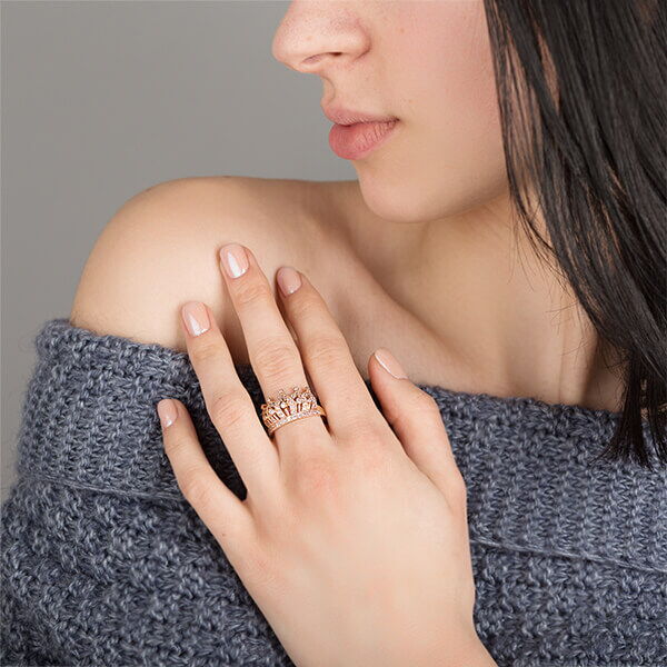 Кольцо корона золотое купить