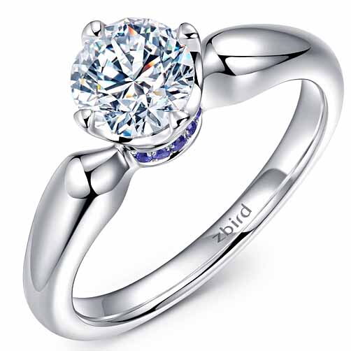 Золотое кольцо с бриллиантом и сапфирами 039204  детальное изображение ювелирного изделия Золотые кольца с бриллиантами Золотое кольцо с бриллиантом и сапфирами 039204  детальное изображение ювелирного изделия Золотые кольца с бриллиантами