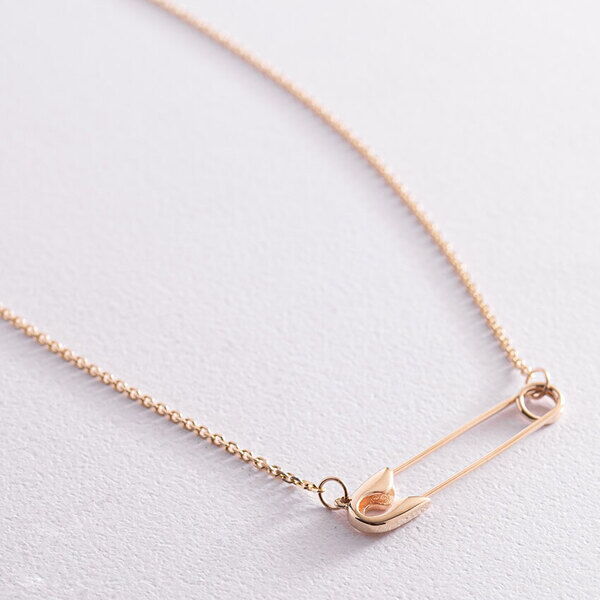 Цепочка-колье в жёлтом (лимонном) золоте Булавка 037348 детальное изображение ювелирного изделия Золотое колье без камней Цепочка-колье в жёлтом (лимонном) золоте Булавка 037348 детальное изображение ювелирного изделия Золотое колье без камней