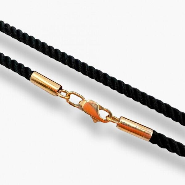 Шовковий шнурок з золотою застібкою 038606 детальне зображення ювелірного виробу Шовковий шнурок з золотою застібкою 038606 детальне зображення ювелірного виробу