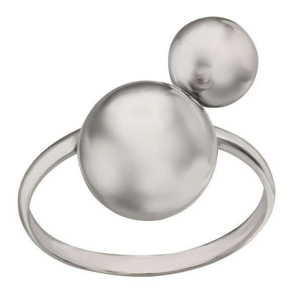 Серебряное кольцо в стиле Dior два шарика 024251 детальное изображение ювелирного изделия Серебряные кольца Серебряное кольцо в стиле Dior два шарика 024251 детальное изображение ювелирного изделия Серебряные кольца