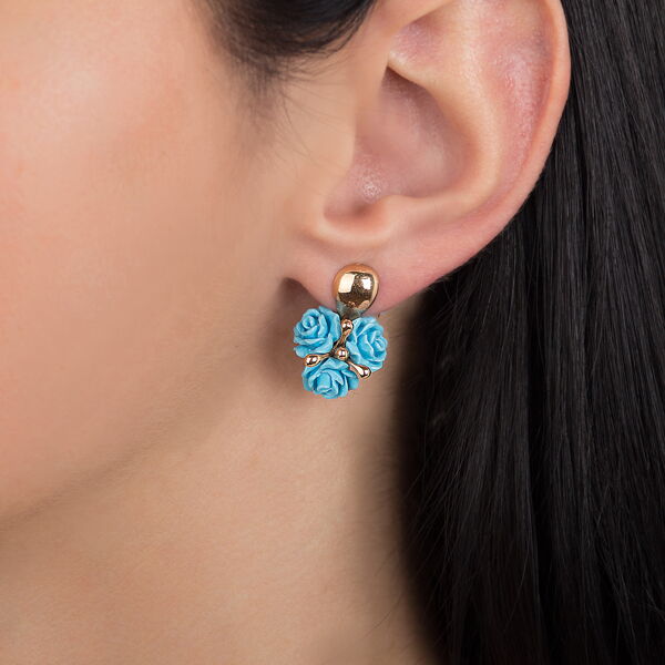 Золотые серьги с кораллом  Золотые серьги с кораллом