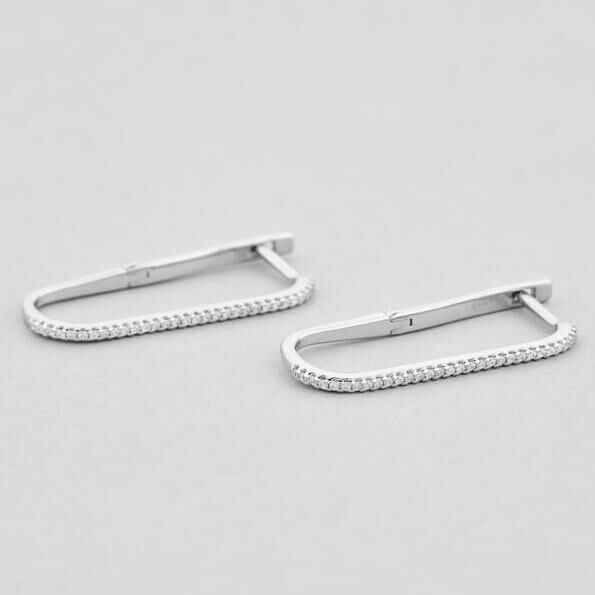 Серебряные серьги с фианитами "Грейс" прямоугольной формы 037726 детальное изображение ювелирного изделия Серебряные серьги с камнями Серебряные серьги с фианитами "Грейс" прямоугольной формы 037726 детальное изображение ювелирного изделия Серебряные серьги с камнями