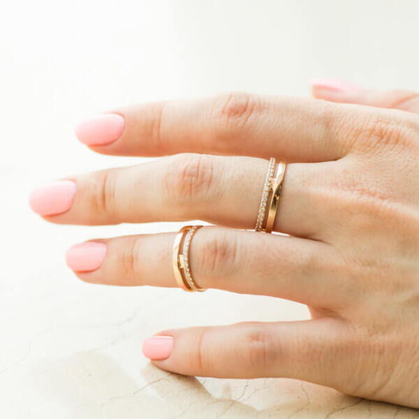 двойное кольцо на фалангу золото двойное кольцо на фалангу золото