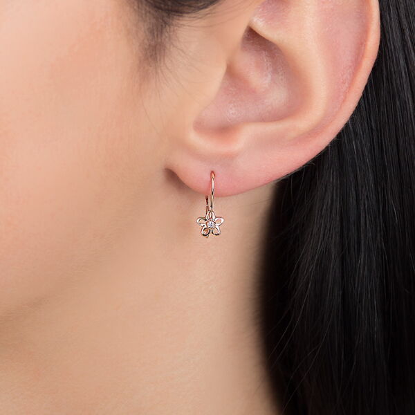 Золотые серьги в форме Цветов 