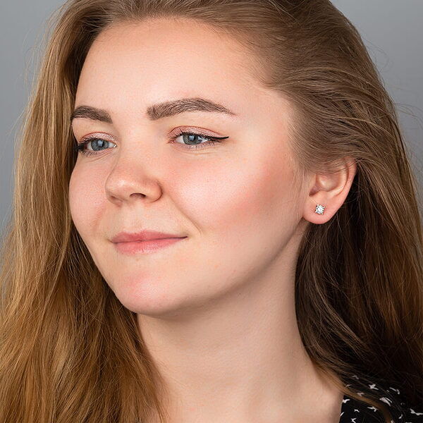 золотые серьги гвоздики