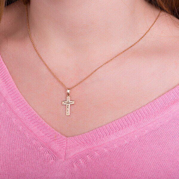 золотой крестик нательный золотой крестик нательный