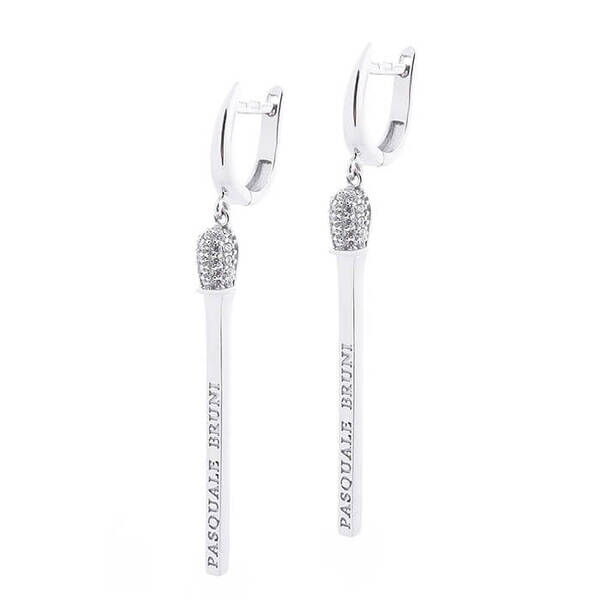 Серьги из белого золота Спички Серьги из белого золота Спички