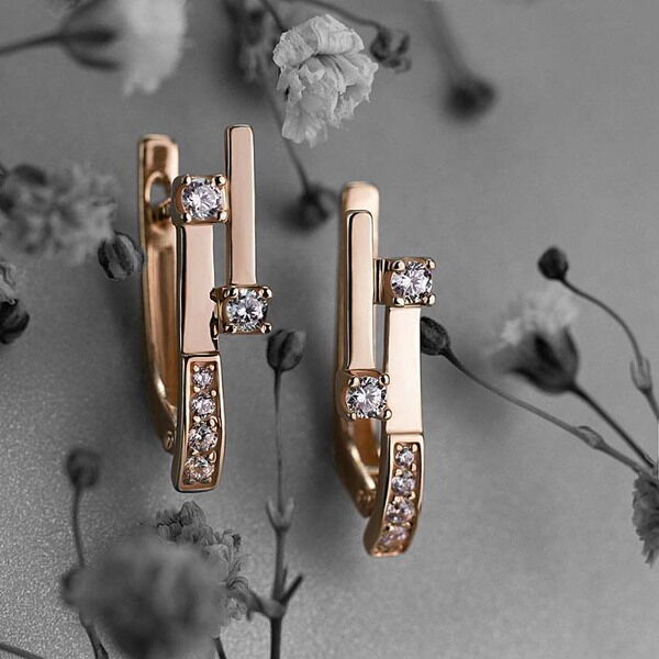 сережки фіаніт