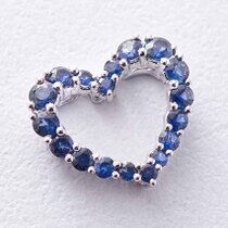 обзорное фото Золотой подвес с сапфиром Сердце 038762 Золотые кулоны с сапфиром обзорное фото Золотой подвес с сапфиром Сердце 038762  Золотые кулоны с сапфиром