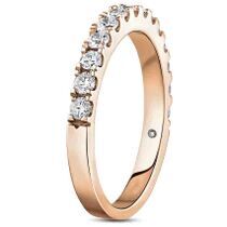 обзорное фото Кольцо дорожка с бриллиантами в красном золоте Вечная Любовь 039208  Золотые кольца для помолвки с бриллиантом