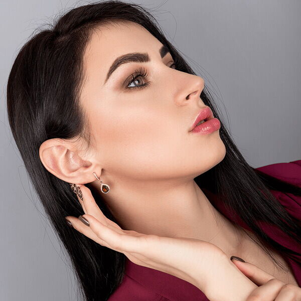 серьги золотые гранат серьги золотые гранат