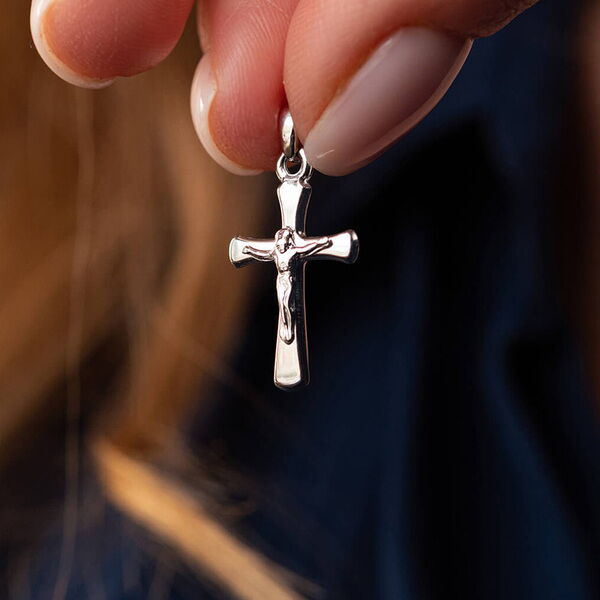 хрестик біле золото хрестик біле золото