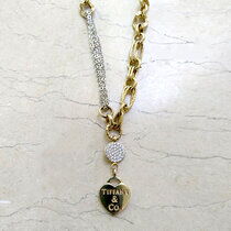 обзорное фото Колье на шею из желтого и белого золота 585 033917 Золотые цепочки обзорное фото Колье на шею из желтого и белого золота 585 033917  Золотые цепочки