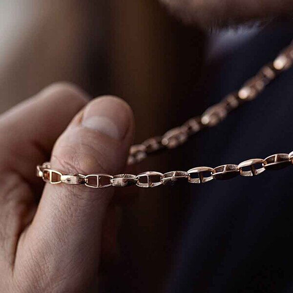 Масивний золотий чоловічий ланцюг без вставок 039076 детальне зображення ювелірного виробу Масивний золотий чоловічий ланцюг без вставок 039076 детальне зображення ювелірного виробу