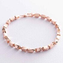 обзорное фото Браслет в геометрическом стиле Шерон в красном золоте 039053 Золотые браслеты без камней обзорное фото Браслет в геометрическом стиле Шерон в красном золоте 039053  Золотые браслеты без камней