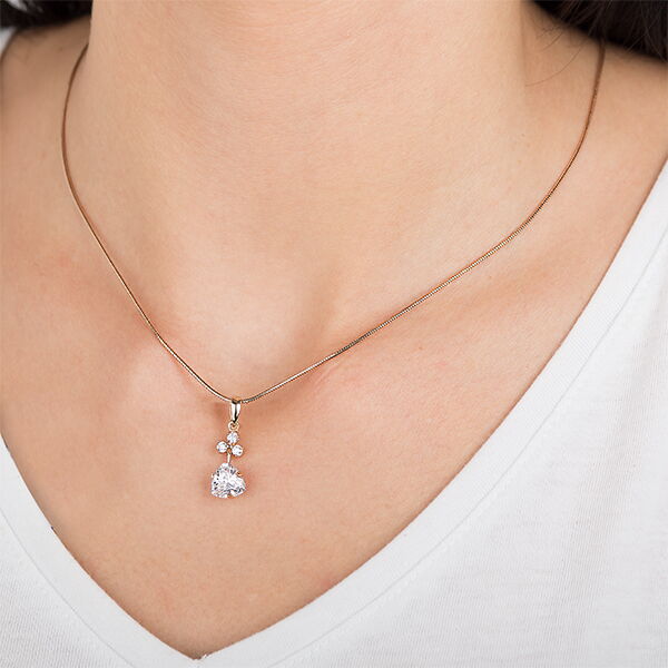 Золотой подвес с цирконием  Золотой подвес с цирконием