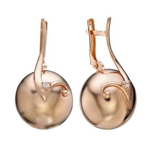 серьги золотые с шариком серьги золотые с шариком