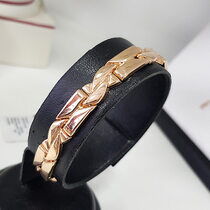 обзорное фото Браслет на руку из красного золота 031660 Золотые браслеты без камней обзорное фото Браслет на руку из красного золота 031660  Золотые браслеты без камней