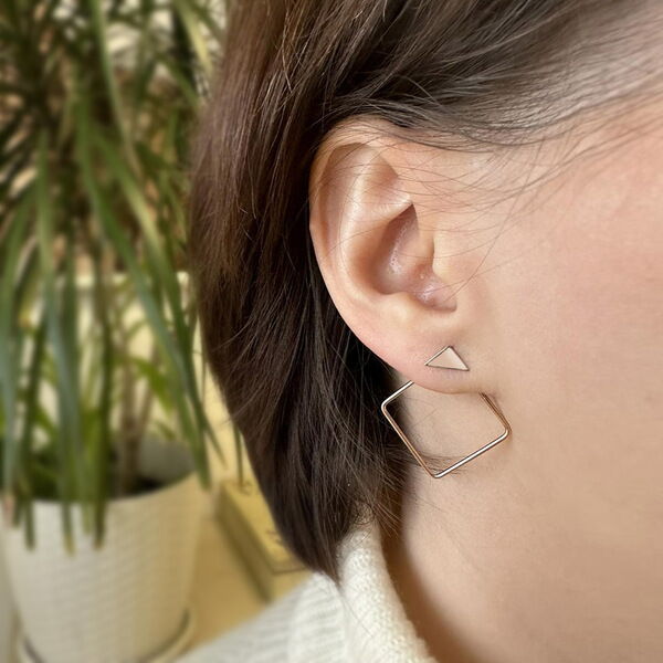 серьги золотые геометрия серьги золотые геометрия