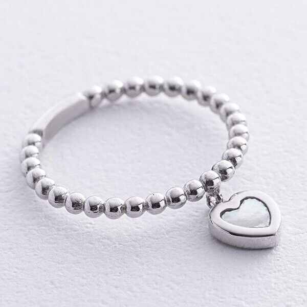 Золотое кольцо шарики с перламутровым сердечком 038687 детальное изображение ювелирного изделия Золотые кольца с перламутром Золотое кольцо шарики с перламутровым сердечком 038687 детальное изображение ювелирного изделия Золотые кольца с перламутром