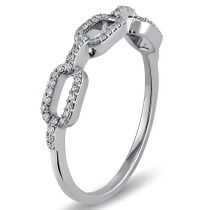 обзорное фото Элегантное кольцо с бриллиантами в белом золоте 039215  Золотые кольца с бриллиантами