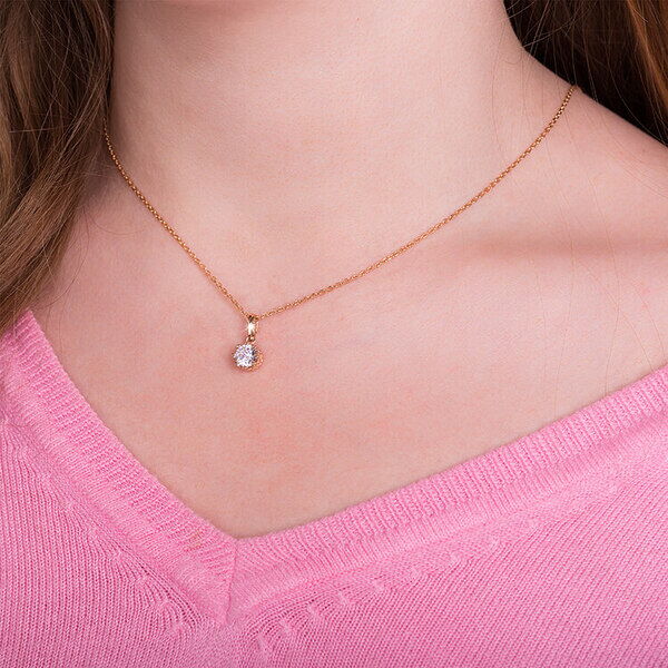 золотой кулон корона с камнями золотой кулон корона с камнями