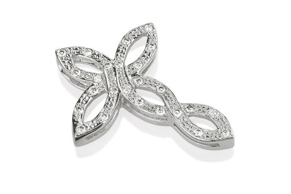 Подвес из белого золота с бриллиантами Egeria P0684 детальное изображение ювелирного изделия Декоративные золотые крестики Подвес из белого золота с бриллиантами Egeria P0684 детальное изображение ювелирного изделия Декоративные золотые крестики