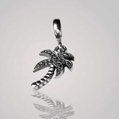 Подвес шарм на браслет серебро Пальма 026649 детальное изображение ювелирного изделия Серебряные подвески