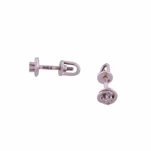 Золотые серьги с бриллиантом 2268 детальное изображение ювелирного изделия Золотые серьги с бриллиантами